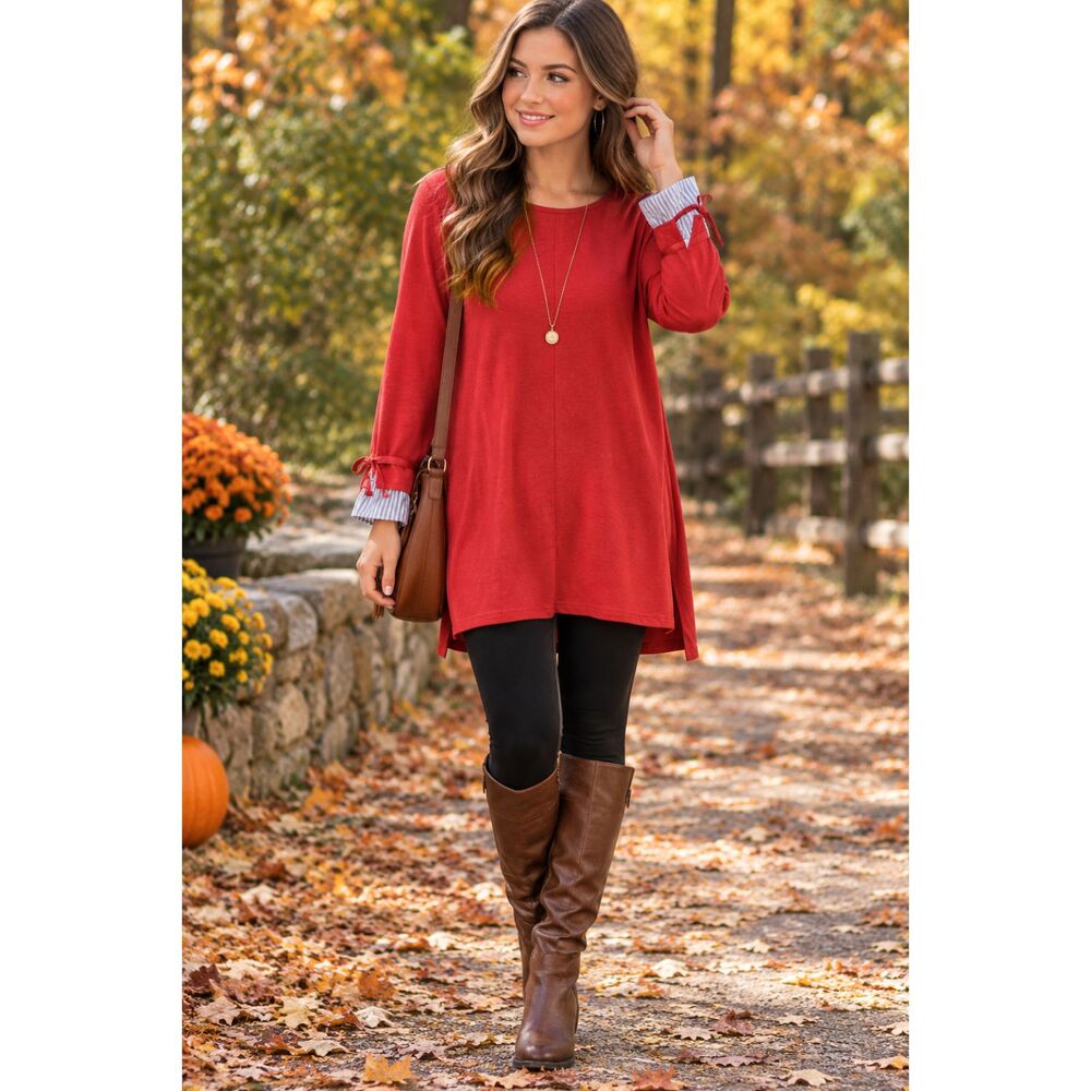 Listicle Women's LongSleeve Tunic Dress/Oversized Tunic Top M
